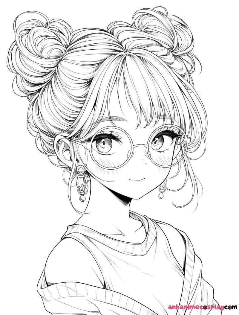 ảnh tô màu anime iu